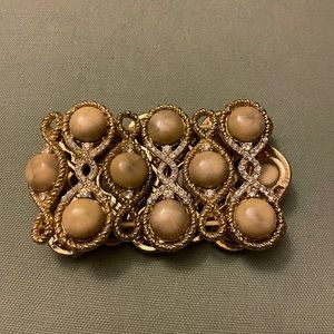 Cuff with gemstones and gold accents